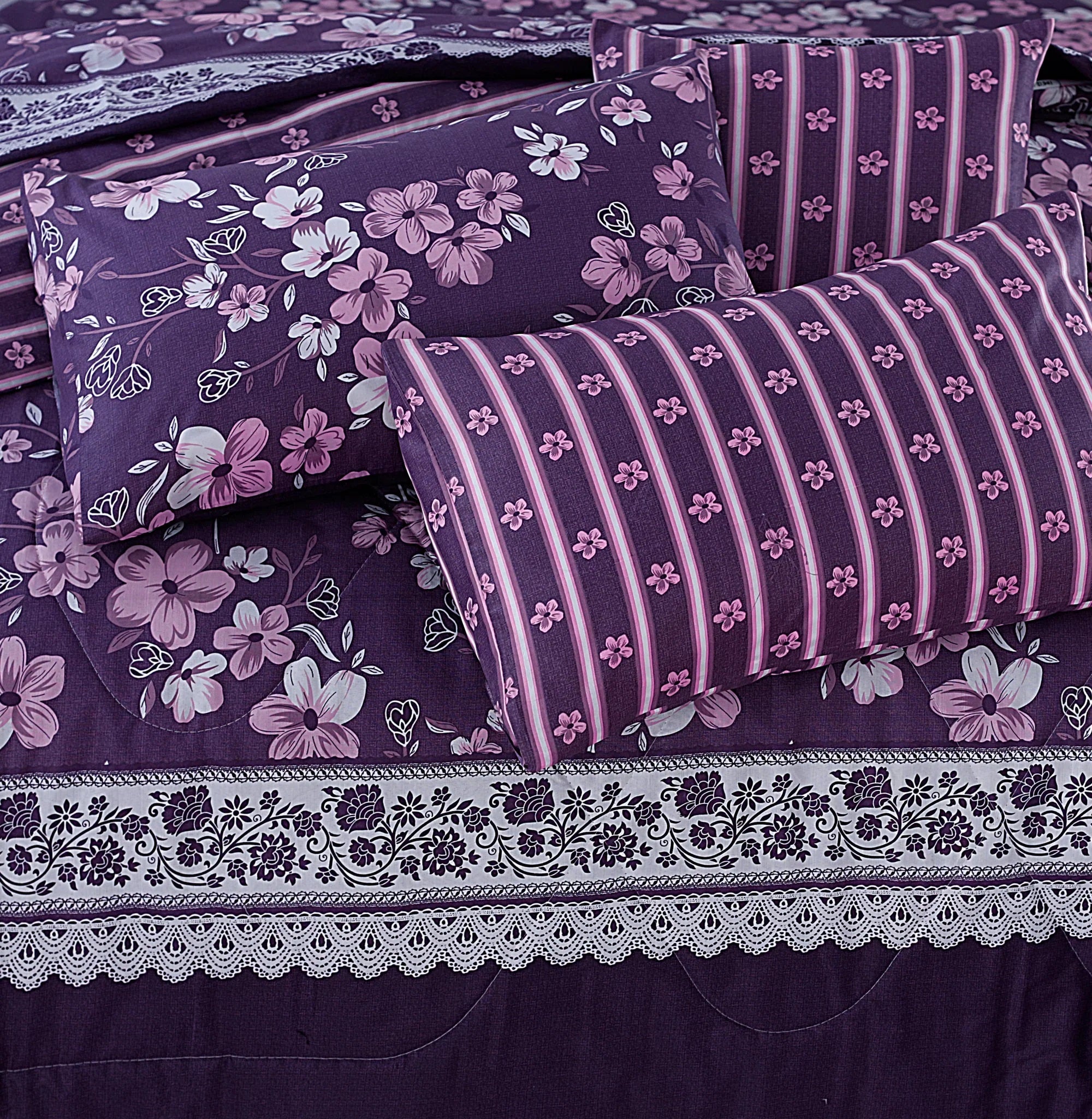 ARCADIAN BLUE  SUMMER KING COMFORTER SET – 7 PCS #NS-020