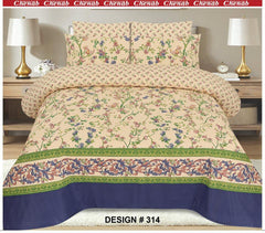 100% Pure Cotton King Size Bedsheet NB#006