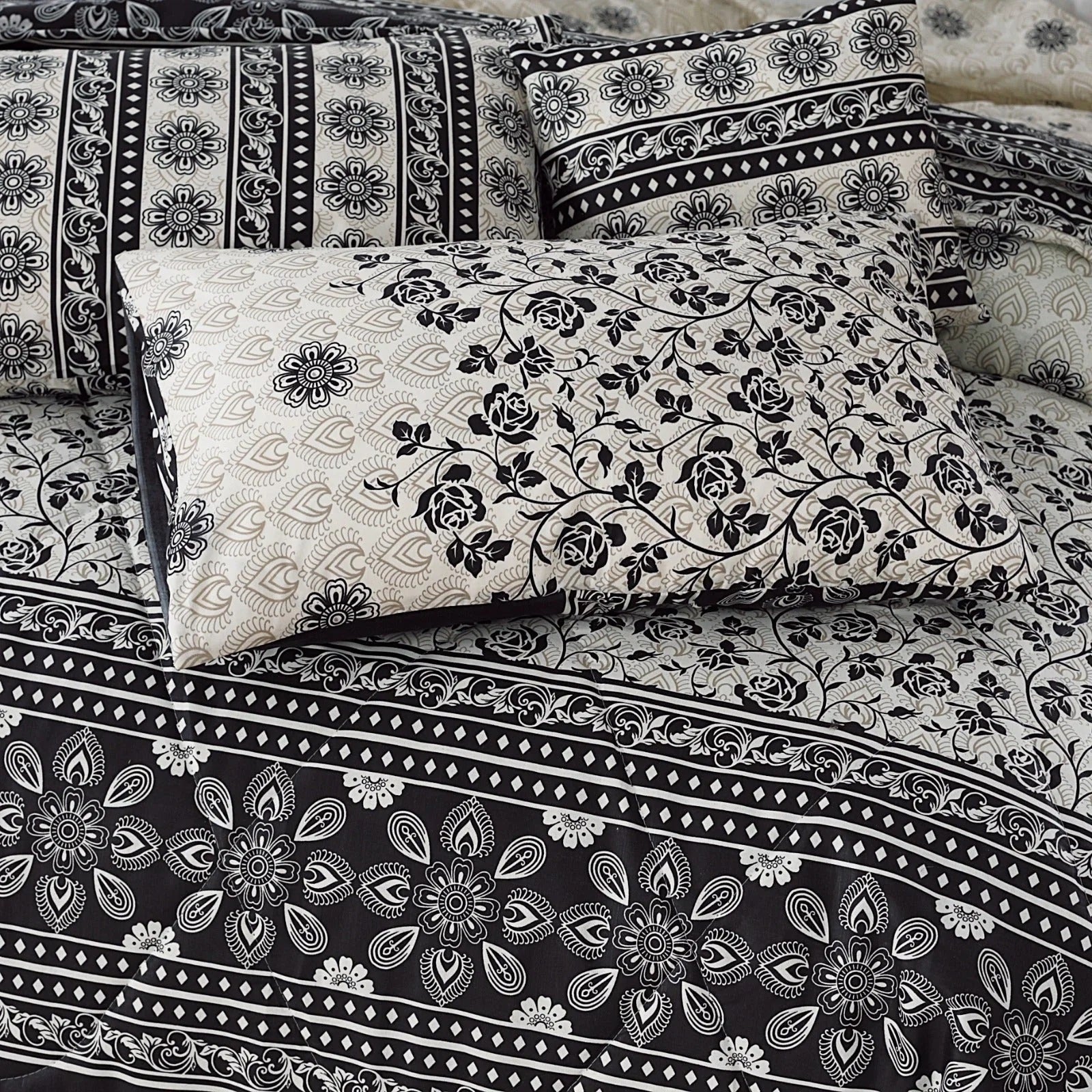 BLAK ROSE SUMMER KING COMFORTER SET – 7 PCS #NS-016