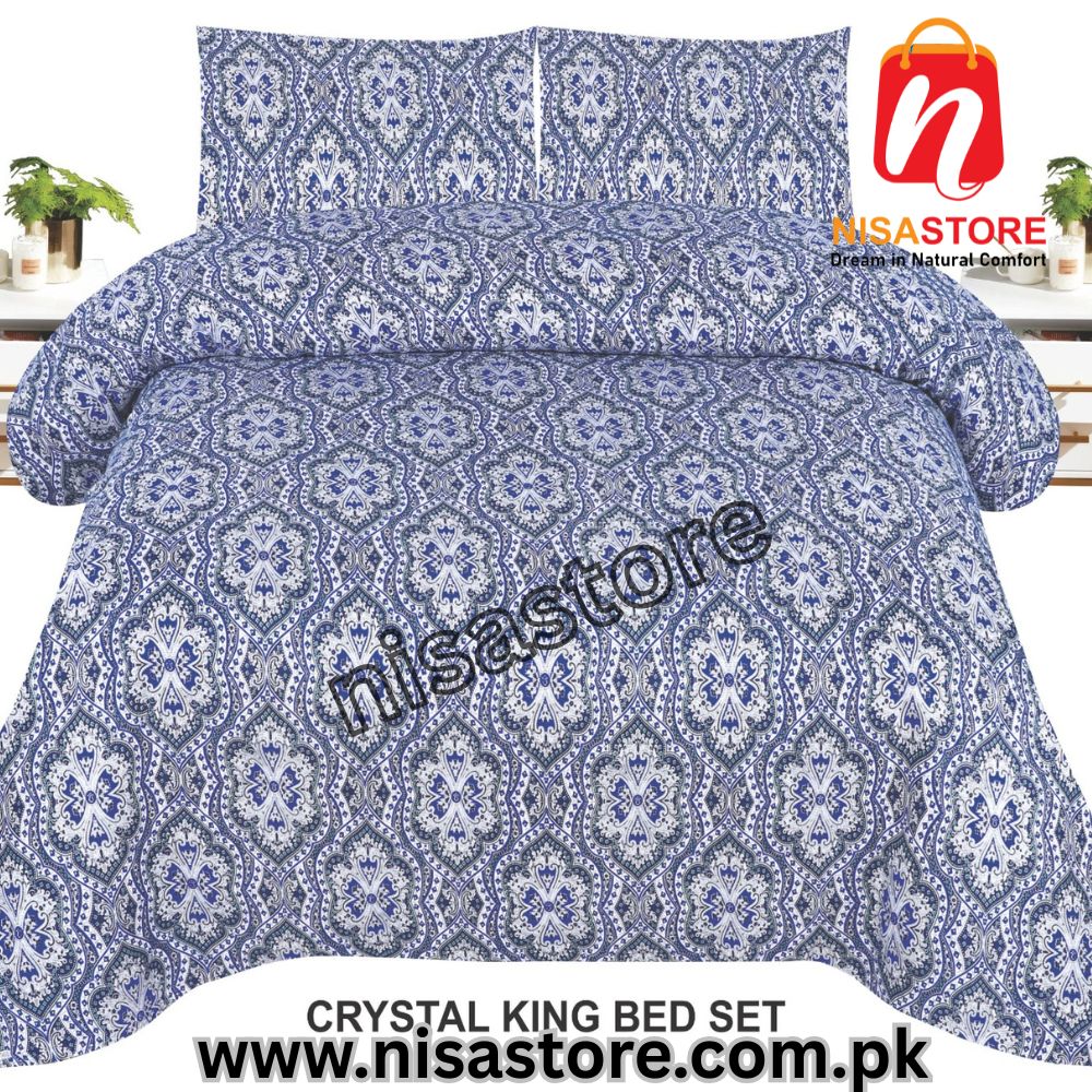 FILBERT 3PCS DIAMOND CRYSTAL BED SHEET KING SIZE/=NS001